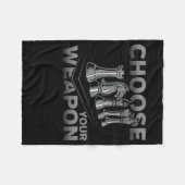 Schaakspel Kies je wapen Fleece Deken (Voorkant (Horizontaal))