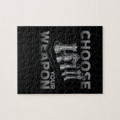 Schaakspel Kies je wapen Legpuzzel (Horizontaal)
