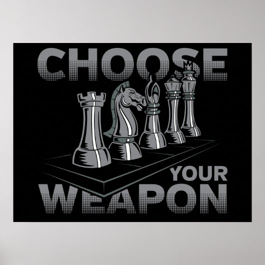 Schaakspel Kies je wapen Poster (Voorkant)