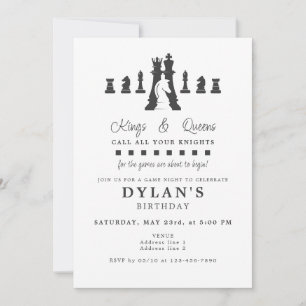 Schaakspel Night Any Age Verjaardag Bel je ridder Kaart