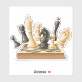 Schaakspel sticker (Vel)