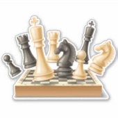 Schaakspel sticker (Voorkant)