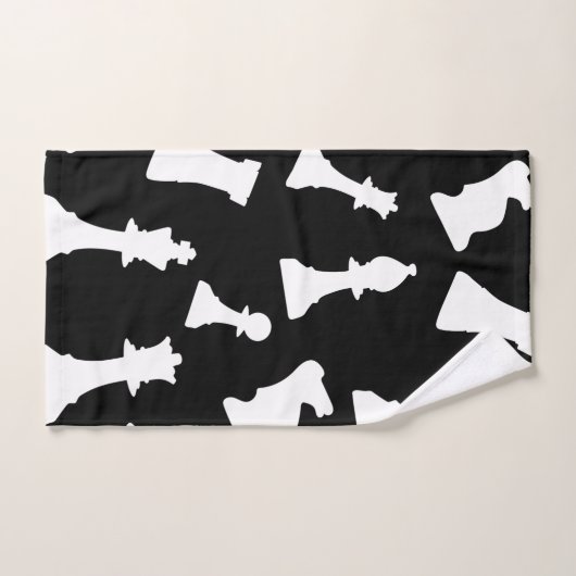 Schaakspel stukken ontwerp bad handdoek (Handdoek)