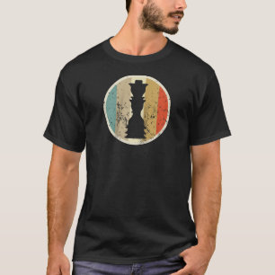 Schaakspeler Evolutie Schaakbord Vintage Retro D T-shirt