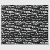 Schaakspeler Monochroom bord spelletjes zinnen Cadeaupapier (Vlak)