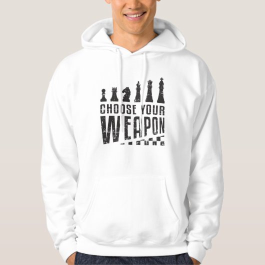 Schaakspeler Schaakbord Schaakmat Bordspel Gift Hoodie (Voorkant)