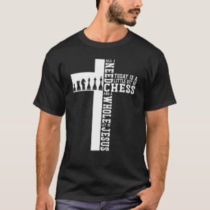 Schaakspeler Stuk Christelijk Jesus Cross F T-shirt