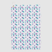 Schaakspeler stukken - Party Art Pattern Golfhanddoek (Voorkant)