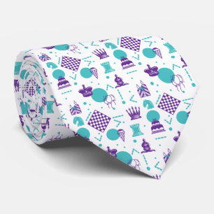 Schaakspeler stukken - Party Art Pattern Stropdas
