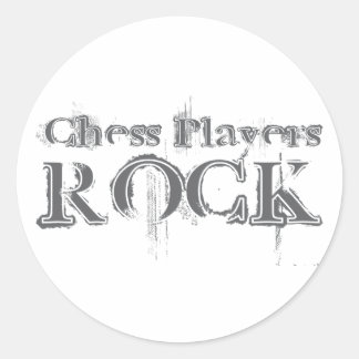 Schaakspelers Rock Ronde Sticker