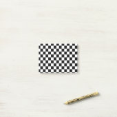 Schaakspelers zwart en wit post-it® notes (Op bureau)