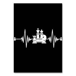 schaakster Heartbeat Schaken T-shirt Kaart