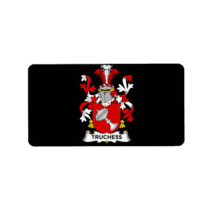 schaakster Vruchtbaars Wapenschild - Family Cres Etiket