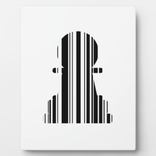 SCHAAKSTUK BAR CODE Schaakstuk Patroon Ontwerp Fotoplaat
