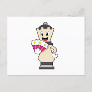 Schaakstuk Dame bij Schaken.PNG Briefkaart