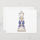 Schaakstuk Dame Schaken Briefkaart (Voorkant / Achterkant)