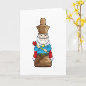 Schaakstuk Koning Schaken Kaart (Gele Bloem)