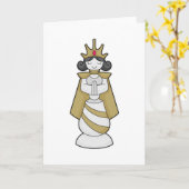Schaakstuk Koningin Kroon Schaken Kaart (Gele Bloem)