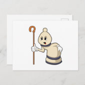 Schaakstuk Loper bij Schaken Briefkaart (Voorkant / Achterkant)