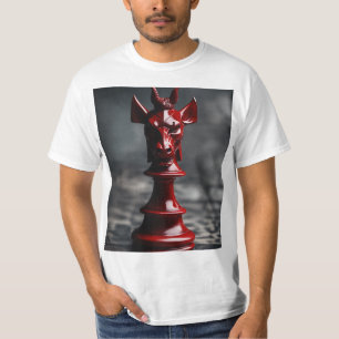 Schaakstuk met duivelthema - Donkere symboliek in  T-shirt