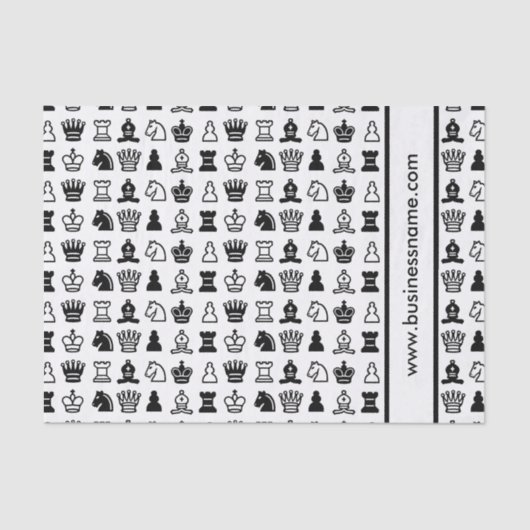 Schaakstuk Patroon Aangepaste tekst Tissuepapier (Voorkant)