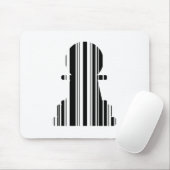 Schaakstuk Patroon Ontwerp Pion Bar Code Muismat (Met muis)