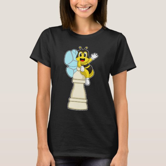 Schaakstuk Pion Bee Chess T-shirt (Voorkant)