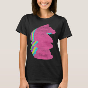Schaakstuk Ridder jaren '80 Kleuren jaren '80 T-shirt