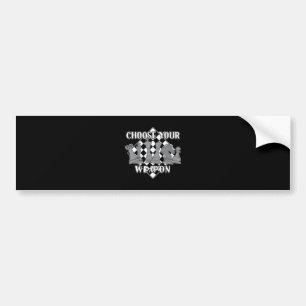 schaakstuk spel strategie cadeau een schaakspeler bumpersticker