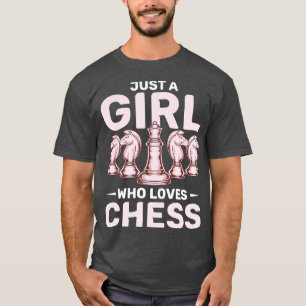 Schaakstuk Vrouwen Schaakspeler Meisjes Schaken T-shirt