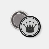 Schaakstuk Zwarte Koningin Magneet (Voorkant / Achterkant)