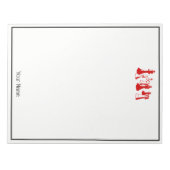 Schaakstukken  Art #2 Rood Notitieblok (Voorkant)