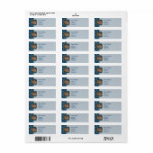 Schaakstukken Blauwe Adresetiketten Etiket (Full Sheet)