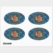 Schaakstukken Blauwe Sticker (Vel)