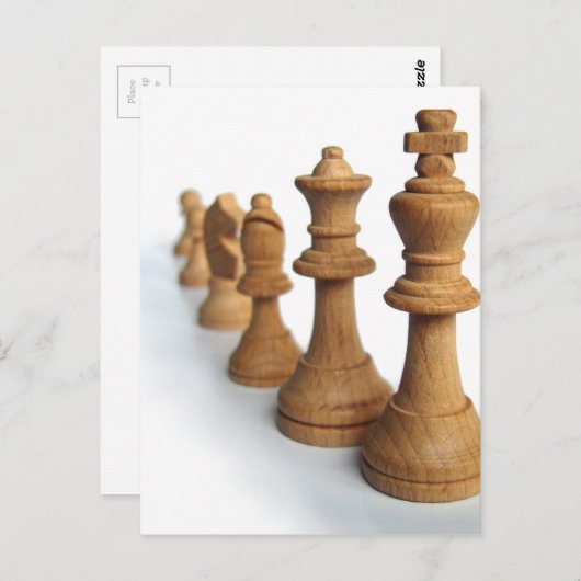 Schaakstukken Briefkaart (Voorkant / Achterkant)
