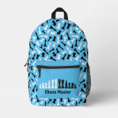 Schaakstukken Design Terug Pack Bedrukte Rugzak (Voorkant)