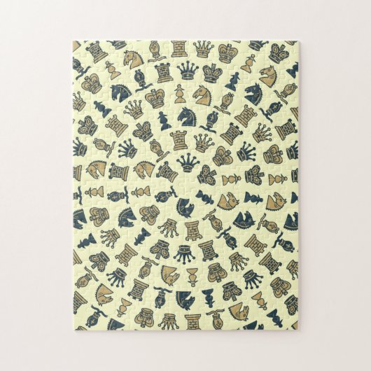 Schaakstukken in cirkels Puzzle Legpuzzel (Verticaal)