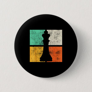 Schaakstukken Koning Speler Ronde Button 5,7 Cm