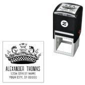 Schaakstukken Kroon Naam Adres Zelfinktende Stempel (In situ)