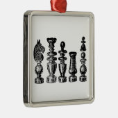 Schaakstukken  kunst metalen ornament (Rechts)
