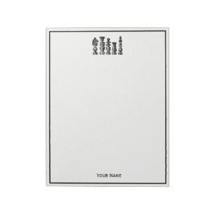 Schaakstukken  kunst notitieblok