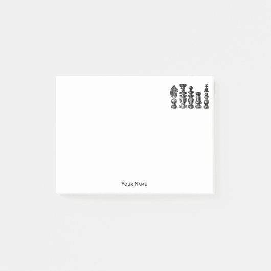 Schaakstukken kunst post-it® notes (Voorkant)