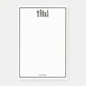 Schaakstukken  kunst post-it® notes (Voorkant)