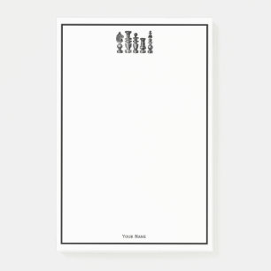 Schaakstukken  kunst post-it® notes