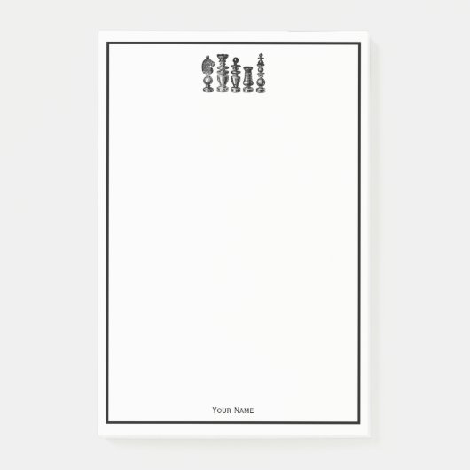 Schaakstukken  kunst post-it® notes (Voorkant)