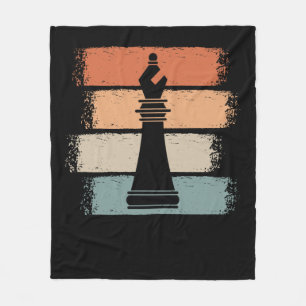 Schaakstukken Retro Fleece Deken
