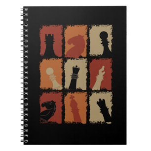 Schaakstukken Retro Notitieboek