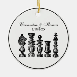 Schaakstukken Vintage Kunst Keramisch Ornament