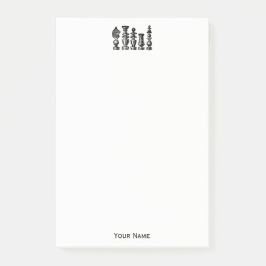 Schaakstukken Vintage Kunst Post-it® Notes (Voorkant)