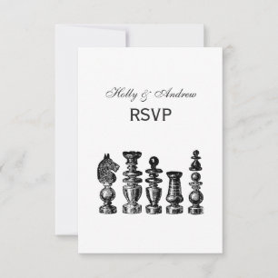 Schaakstukken Vintage Kunst RSVP Kaartje